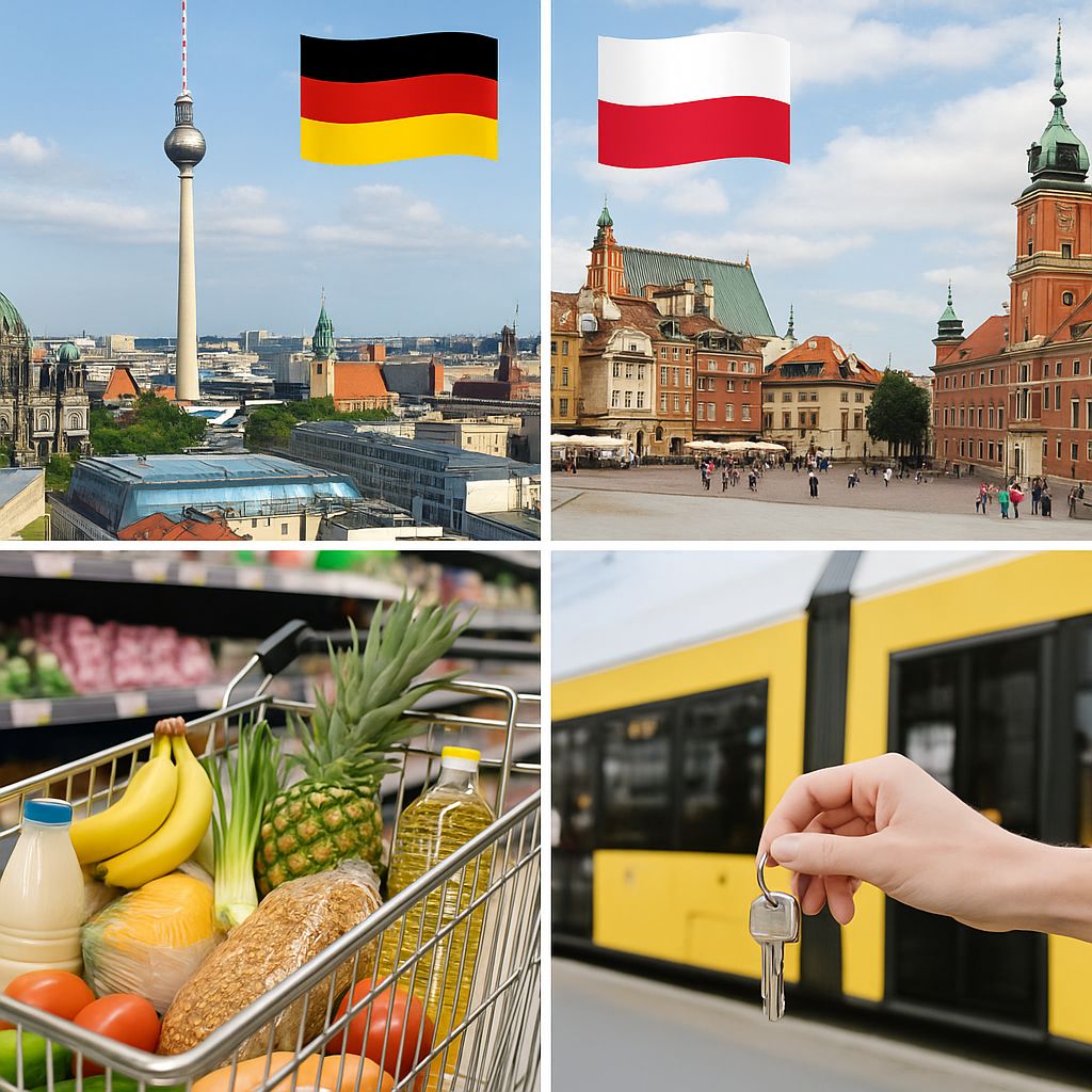 Сколько стоит жизнь в Германии по сравнению с Польшей (2025): продукты, аренда, транспорт