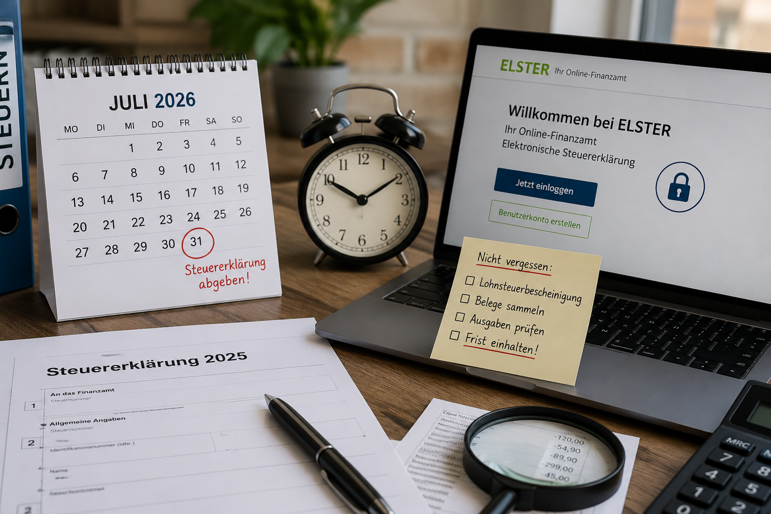 Steuererklärung 2025 в Германии: срок до 31 июля 2026 года, кто обязан и какие штрафы грозят