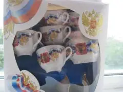 Чайный сервиз с российской символикой