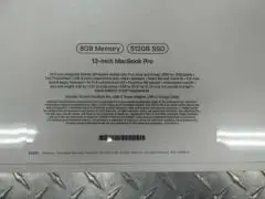 Apple macbook pro 13in 512gb ssd, m1, 8gb