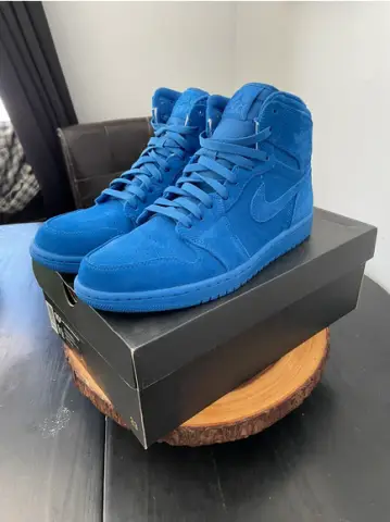 Air jordan 1 retro high blue suede 2017