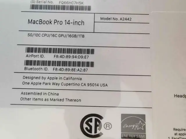 Neu apple macbook pro 14" m1pro chip 1