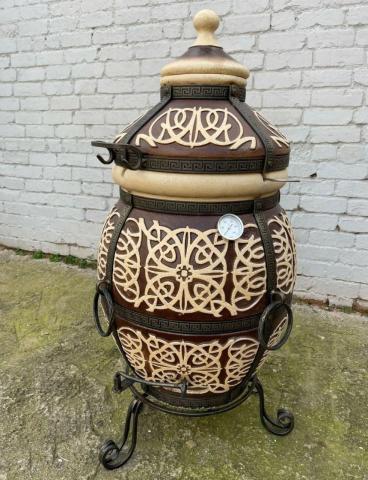 Тандыр шафран 125л | xxl bbq из шамота | ручная работа