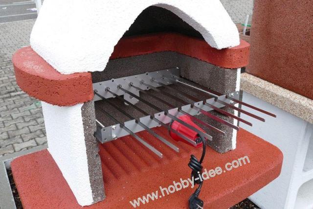 Kamin, spießantrieb, spieße, spießdreher, schaschlik, bbq, grill