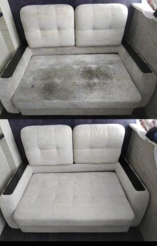 Химчистка мягкой мебели  – результат до/после от 80€