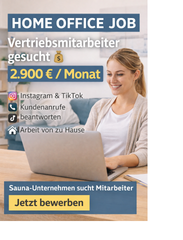Homeoffice job: vertriebsmitarbeiter (m/w/d) gesucht – 2. 900 € monatlich