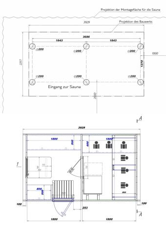 Premium gartensauna für 6 personen aus thermoholz – moderne fasssauna für den garten