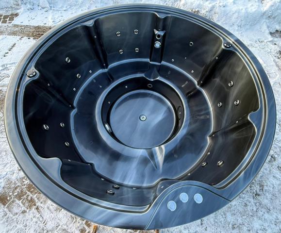 Badefass / hot tub mit externem holzofen