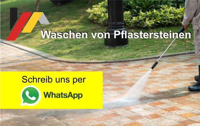 Pflastersteine waschen