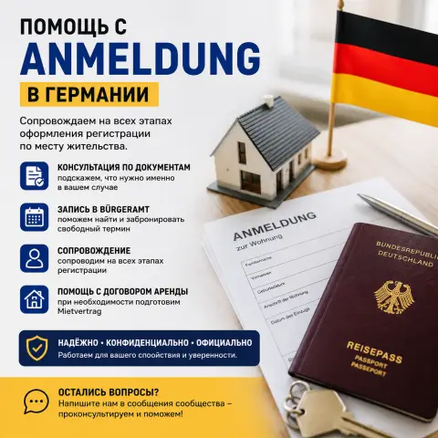 Сделаем прописку (anmeldung) в берлине и других городах германии! Предоставим договор аренды - 1