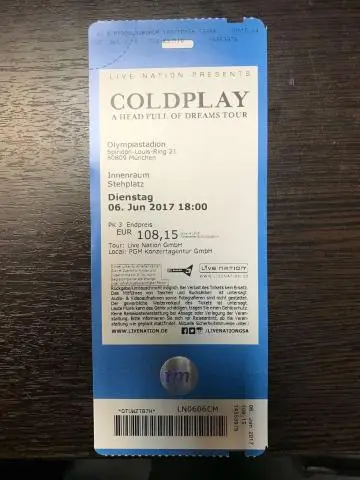 Ticket for Coldplay show