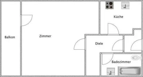 Квартира в Berlin-Wilmersdorf  € 175.000.  41 м².  Количество комнат 1