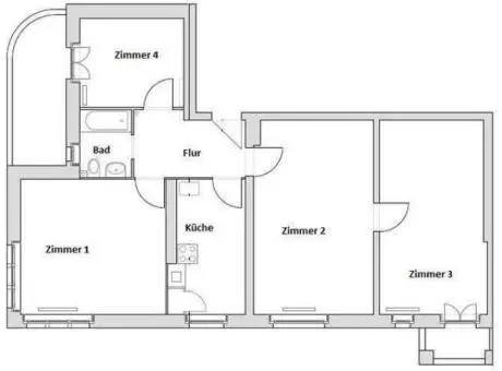 Квартира в Berlin-Steglitz  € 249.970.  93 м². Количество комнат 4